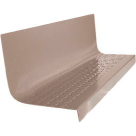 Rubber Raised Circular Stair Tread Square Nose 20.44" x 48" Fawn