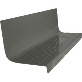 Rubber Raised Circular Stair Tread Square Nose 20.44" x 48" Charcoal