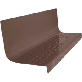 Rubber Raised Circular Stair Tread Square Nose 20.44" x 42" Light Brown