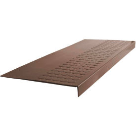 Rubber Raised Circular Stair Tread Square Nose 12.06" x 48" Light Brown