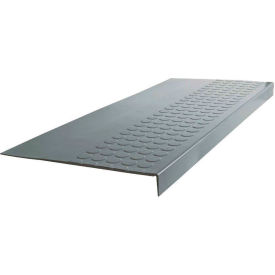 Rubber Raised Circular Stair Tread Square Nose 12.06" x 54" Dark Gray