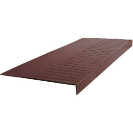 Rubber Raised Circular Stair Tread Square Nose 12.06" x 60" Brown