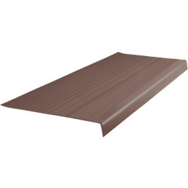 Vinyl Heavy Duty Ribbed Stair Tread Square Nose Light Brown 12.5"x72"