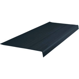 Vinyl Heavy Duty Ribbed Stair Tread Square Nose 12.5" x 72" Black
