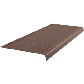Light Duty Ribbed Stair Tread Square Nose 12.41" x 72" Light Brown