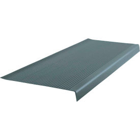 Vinyl Light Duty Ribbed Stair Tread Square Nose 12.41" x 42" Steel Blue