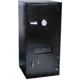 Mail Box Drop Safe 25"W x 26"D x 53"H Electronic Lock - 9.36 Cu. Ft. Black
