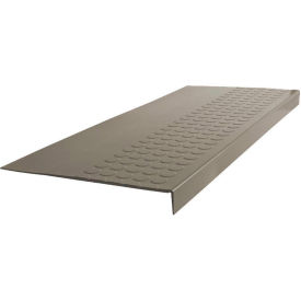Rubber Raised Circular Stair Tread Square Nose 12.06" x 48" Lunar Dust