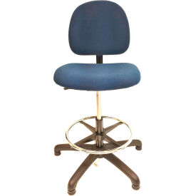 ESD Office Chair - Medium Height - Value Line Fabric - Blue