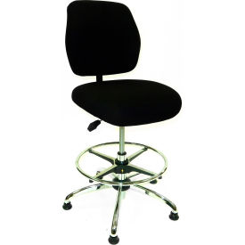 ESD Office Chair - High Height - Economy Fabric - Black