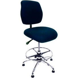 ESD Office Chair - Medium Height - Deluxe Fabric - Blue