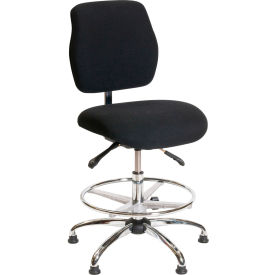 ESD Office Chair - High Height - Deluxe Fabric - Black