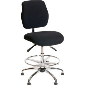 ESD Office Chair - Medium Height - Deluxe Fabric - Black