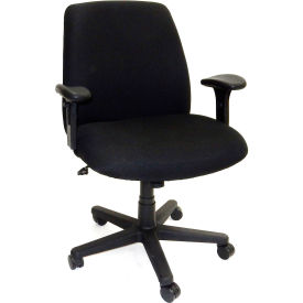 Big and Tall Office Manager Chair - Fabric - Black