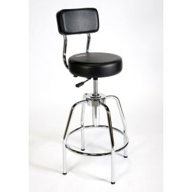 Vinyl Drafting Stool - Heavy-Duty - Black