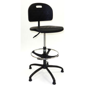 Polyurethane Drafting Stool - Black