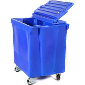 Ice & Beverage Bin-Body, Lid, and Casters, Blue