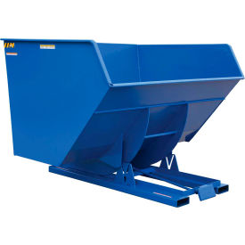 Heavy Duty Steel Self-Dumping Forklift Hopper W/ Bump Release, 5 Cu. Yd., 6000 Lbs. Cap., Blue