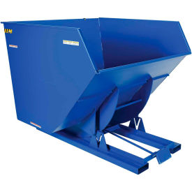 Heavy Duty Steel Self-Dumping Forklift Hopper with Bump Release, 4 Cu. Yd., 6000 Lbs. Cap., Blue