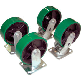8" x 2" Poly-On-Steel Caster Kit for Hopper - 5000 Lb. Cap.