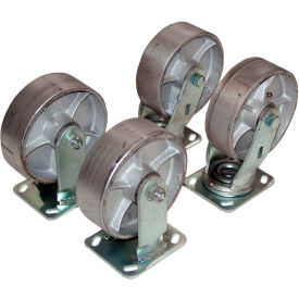 8" x 2" Semi-Steel Caster Kit for Hopper - 4800 Lb. Cap.