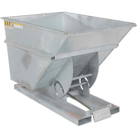 Heavy Duty Steel Self-Dumping Forklift Hopper with Bump Release, 1 Cu. Yd., 6000 Lbs. Capacity, Galvanized
