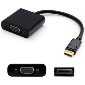 8" Compatible DisplayPort Male to VGA Female Adapter, Black