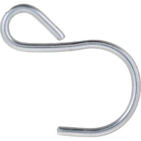 S-Hook - 2-1/8" L x .120" Thick - Steel - Zinc Clear - USA