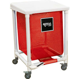 PVC Hamper, 24 Gal, Sgl, Red Mesh Liner, 2 Sw/2 Sw Lock, with Foot Pedal