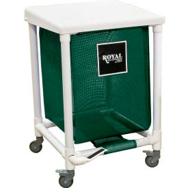 PVC Hamper, 24 Gal, Single, Green Mesh Liner, 2 Swivel/2 Swivel Lock, with Foot Pedal