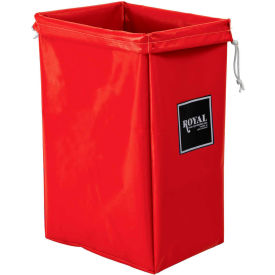 Hamper Bag, Red Vinyl, Standard Pocket