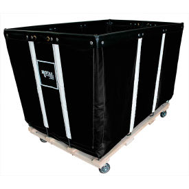 Heavy Duty Basket Truck, 20 Bu, Black Vinyl, Wood Base, 2 Rg/2 Sw