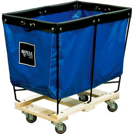 Elevated Basket Truck, 3 Bu, Blue Vinyl, Wood Base, All Swivel