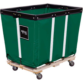 12 Bushel Green Vinyl Perm Liner Truck, Wood Base, 2 Rg/2 Sw