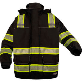 Rain Coat, Class 3, Black, 2XL/3XL