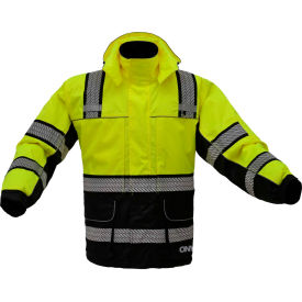 3-In-1 Waterproof Parka, Class 3, Lime/Black, LG