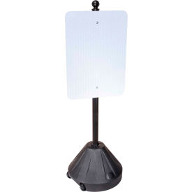 XL-Portable Pole Rolling Sign Base, 48" Pole, Black