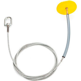 Drop Through Anchor, 4" Round 6'L Steel Cable