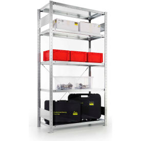 6 Shelf, Clip S3 Heavy Duty Boltless Shelving, Starter, 36"W x 18"D x 98"H, Solid Deck