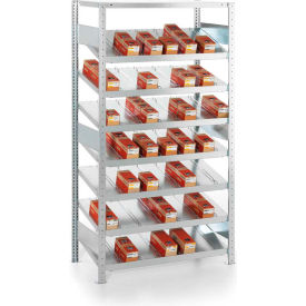 Storage Clip Gravity Fed Rack 14° 79''Hx36''Wx20''D (8xMS230 shelves) Galvanized