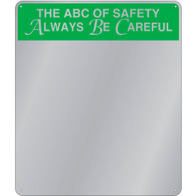 Acrylic Safety Message Mirror, Indoor, 29"x16", "The ABC Of Safety"