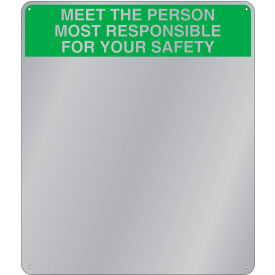Acrylic Safety Message Mirror, Indoor, 29"x16", "Meet The Person"