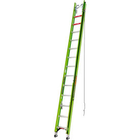 28' HyperLite 375 lb. Cap Type IAA Extension Ladder w/ Cable Hooks/V-Rung/Claw - 17528