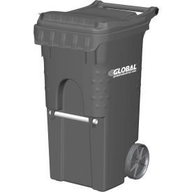 Mobile Trash Container, 35 Gallon Gray