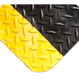 SMART Diamond-Plate Anti Fatigue Mat 5/8" Thick 2' x 75' Black/Yellow Border