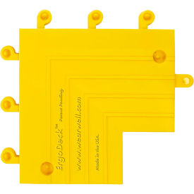 ErgoDeck Heavy Duty Inside Corner 7/8" Thick 9" x 9" Yellow