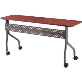 Mobile Training Table - 60" x 18" - Mahogany