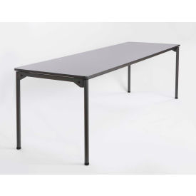 Maxx Legroom Melamine Wood Folding Table, 30" x 96", Gray