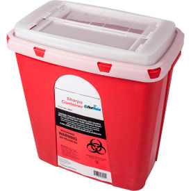 6 Gallon Sharps Container with OSHA Compliant Blood Borne Pathogen Training, 1 Set