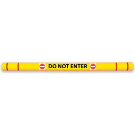 Height Guard Clearance Bar 7"Dia. x 80"L, Yellow/Red Tape, Do Not Enter/Symbols